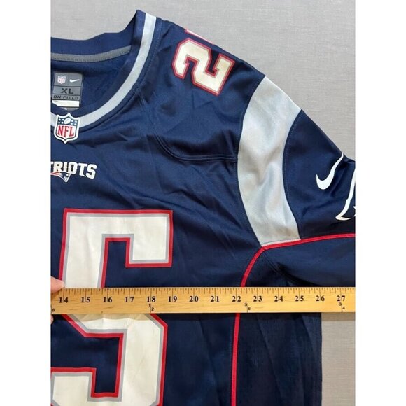 New England Patriots Tori #25 Nike Jersey Mens Extra Large Blue‎ Short Sleeve. - Picture 12 of 14